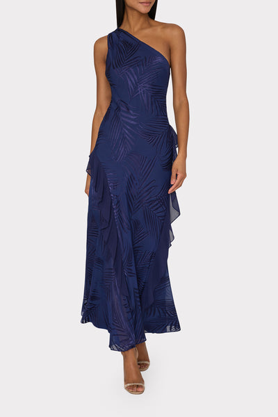 Ryanna Chiffon Devore Maxi Dress in ...