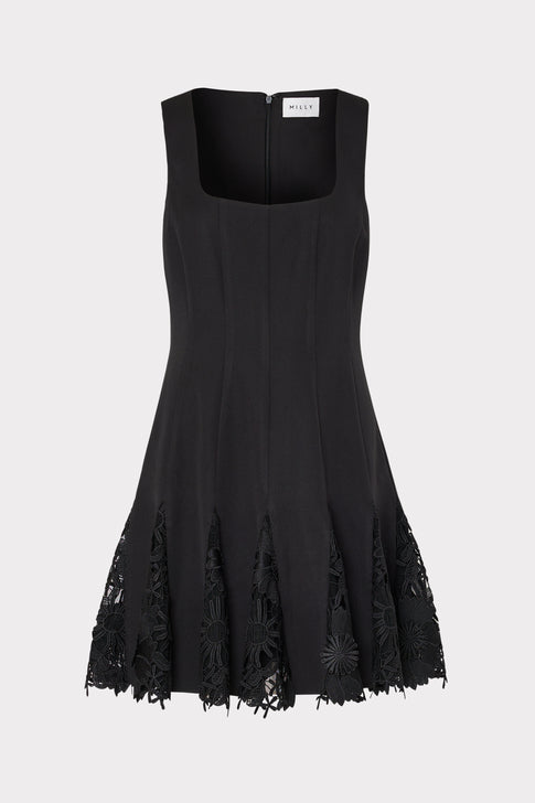 Ariel Cady 3D Lace Combo Dress Black Image 1 of 4