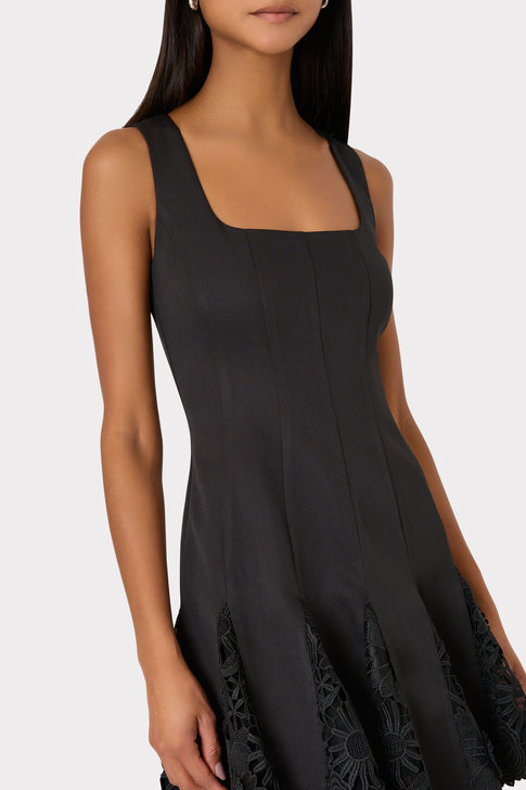 Ariel Cady 3D Lace Combo Dress Black Image 3 of 4