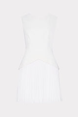 Milly Women's Haddy Pleated Minidress - Ecru - Size 4 Milly Women's Haddy Pleated Minidress - Ecru - Size 4