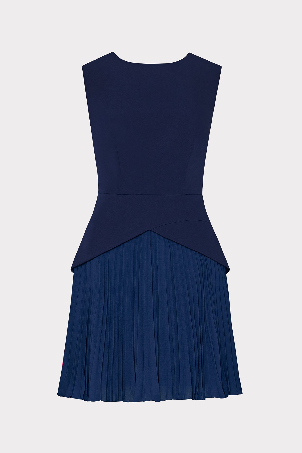 Haddy Pleated Mini Dress in Navy