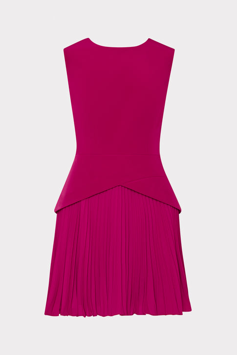 Haddy Pleated Mini Dress Plum Image 1 of 5