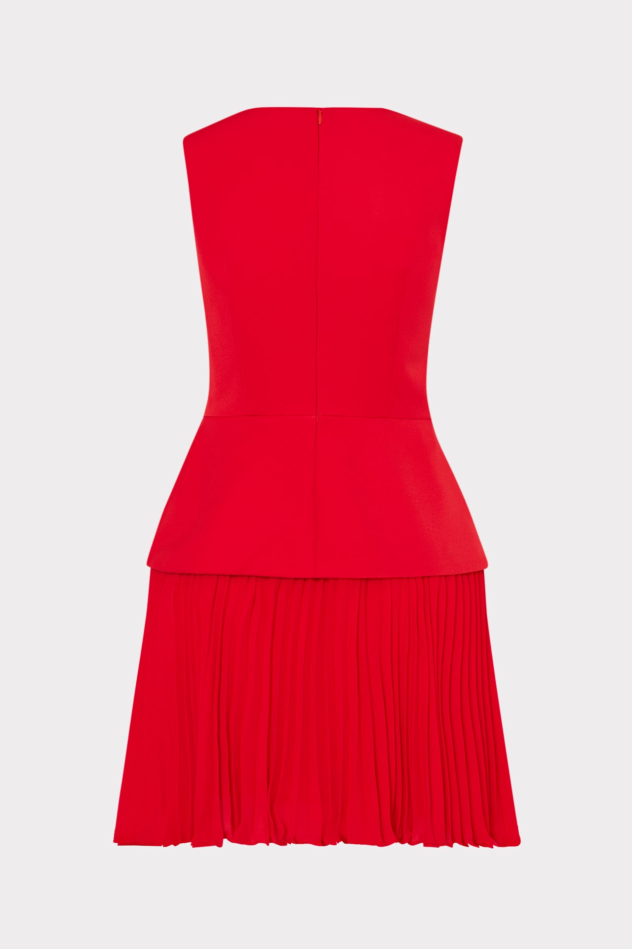 Haddy Pleated Mini Dress in True Red | MILLY Haddy Pleated Mini Dress in True Red | MILLY