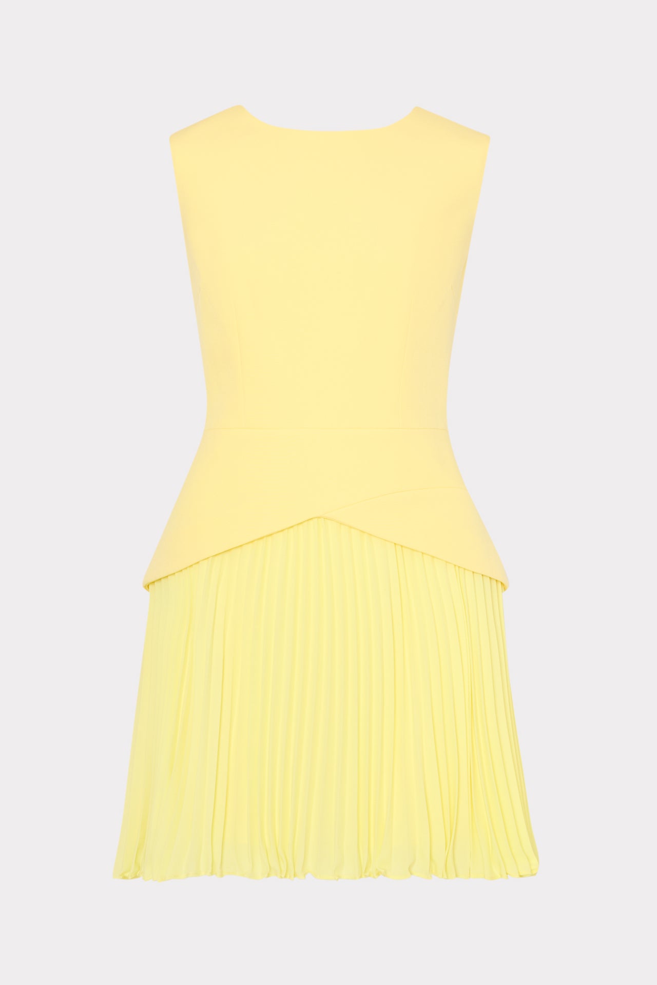 Milly Women's Haddy Pleated Minidress - Yellow - Size 10 Milly Women's Haddy Pleated Minidress - Yellow - Size 10