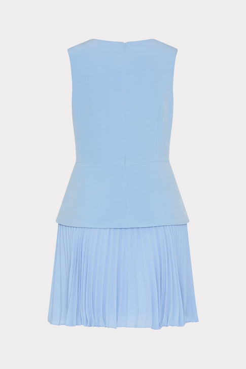 Milly Haddy Pleated Minidress - Blue