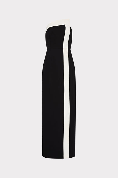 Garcelle Strapless Maxi Dress Black/White Image 1 of 4