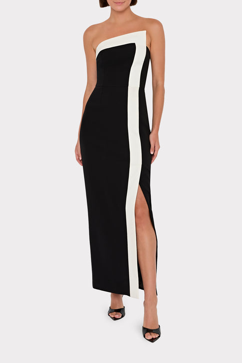 Garcelle Strapless Maxi Dress Black/White Image 3 of 4