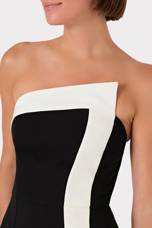 Garcelle Strapless Maxi Dress Black/White Image 2 of 4