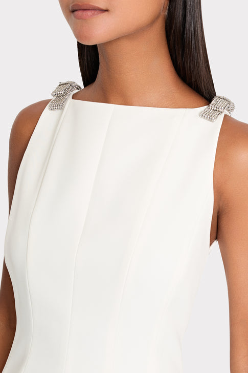 Ruby Cady Crystal Bow Sleeveless Top Ecru Image 3 of 4