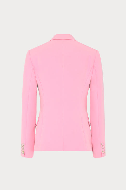 Pink blazer on a light gray background