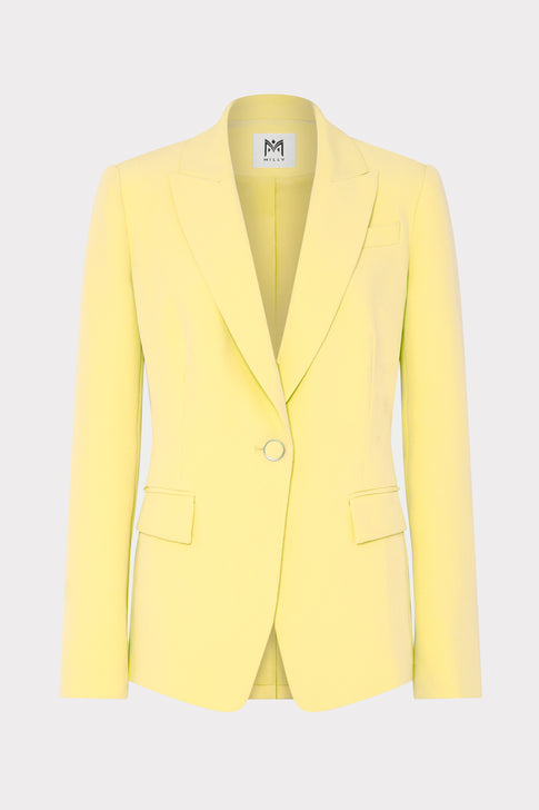 Yellow blazer on a light gray background