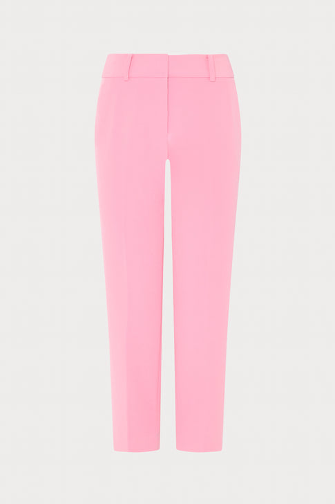 Pink pants on a light gray background