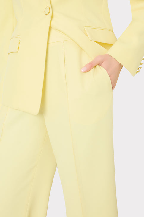 Yellow suit with a white background