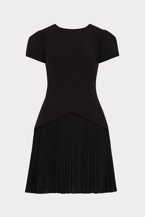 Haddy Pleated Short Sleeve Mini Dress