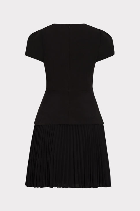 Haddy Pleated Short Sleeve Mini Dress