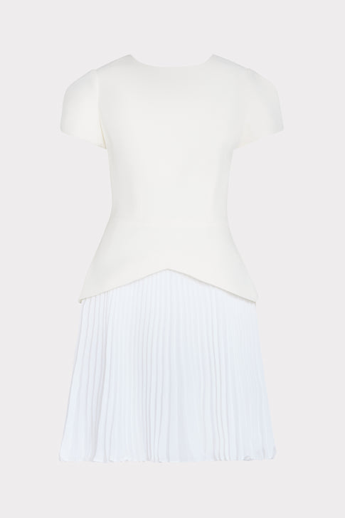 Haddy Pleated Short Sleeve Mini Dress