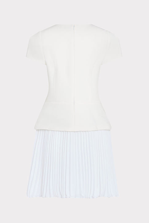 Haddy Pleated Short Sleeve Mini Dress