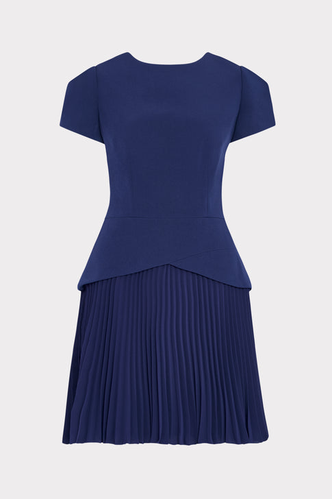 Haddy Pleated Short Sleeve Mini Dress