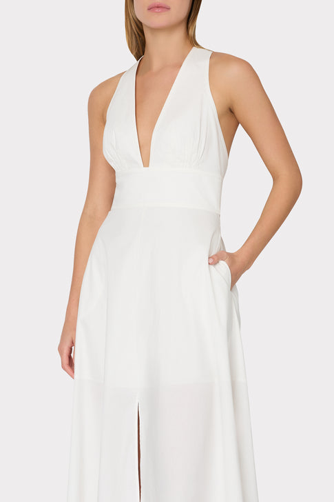 Catarina Poplin Maxi Dress White Image 3 of 5