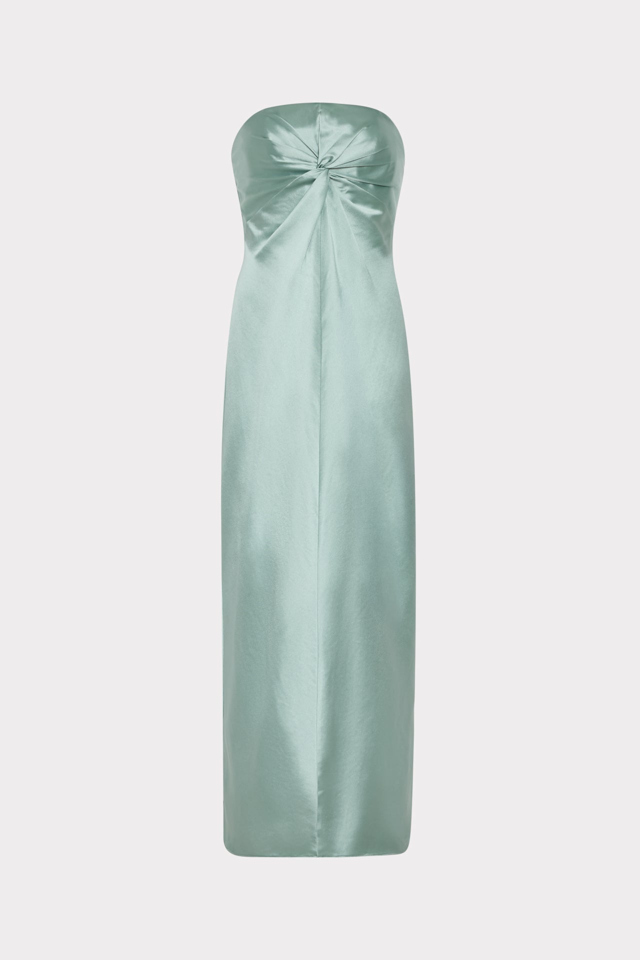 Milly Women's Michell Satin Strapless Maxi Dress - Sage - Size 10 Milly Women's Michell Satin Strapless Maxi Dress - Sage - Size 10