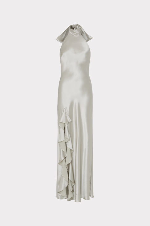 Roux Hammered Satin Gown