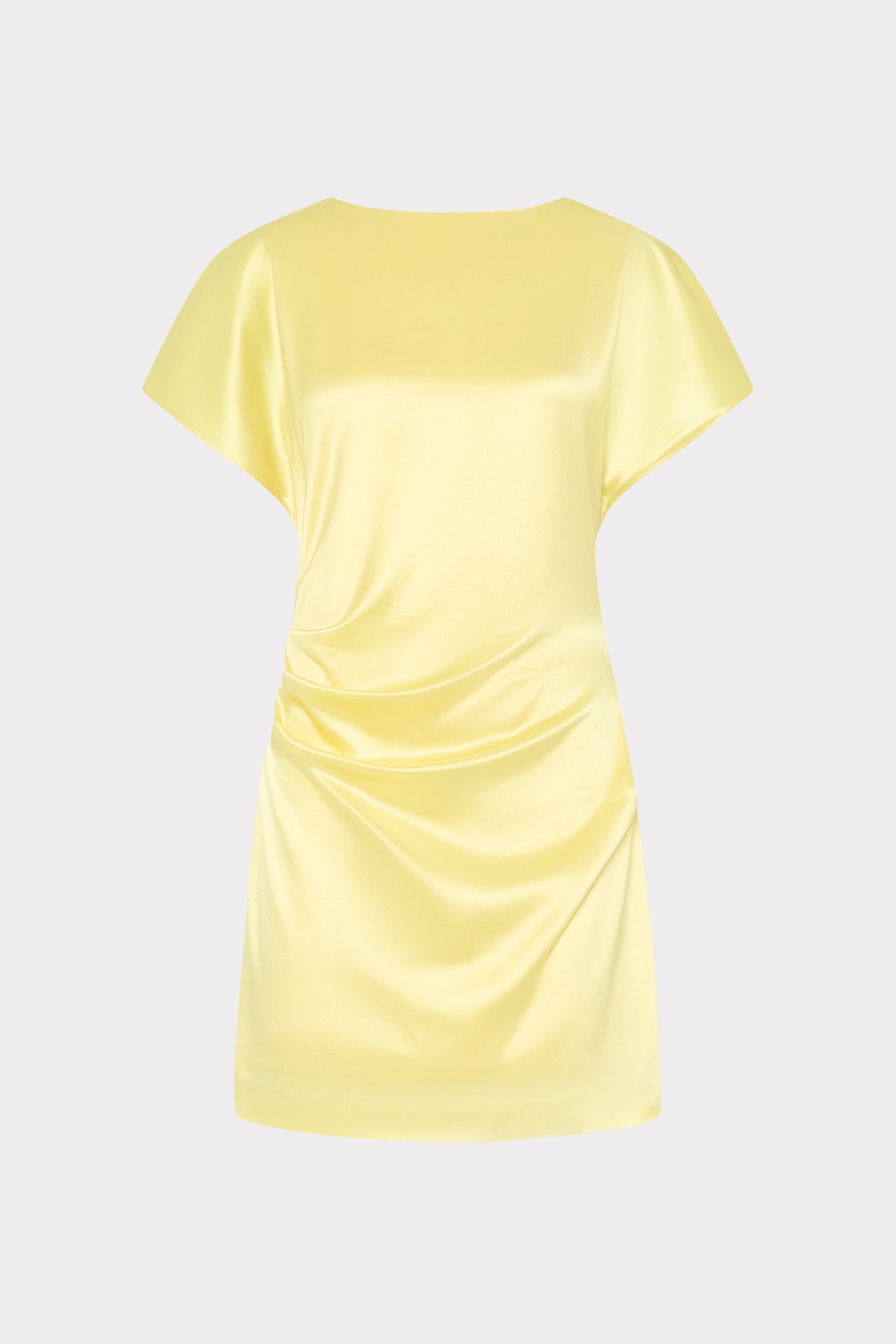 slim fit dress slacks Kora Hammered Satin Mini Dress in Gold