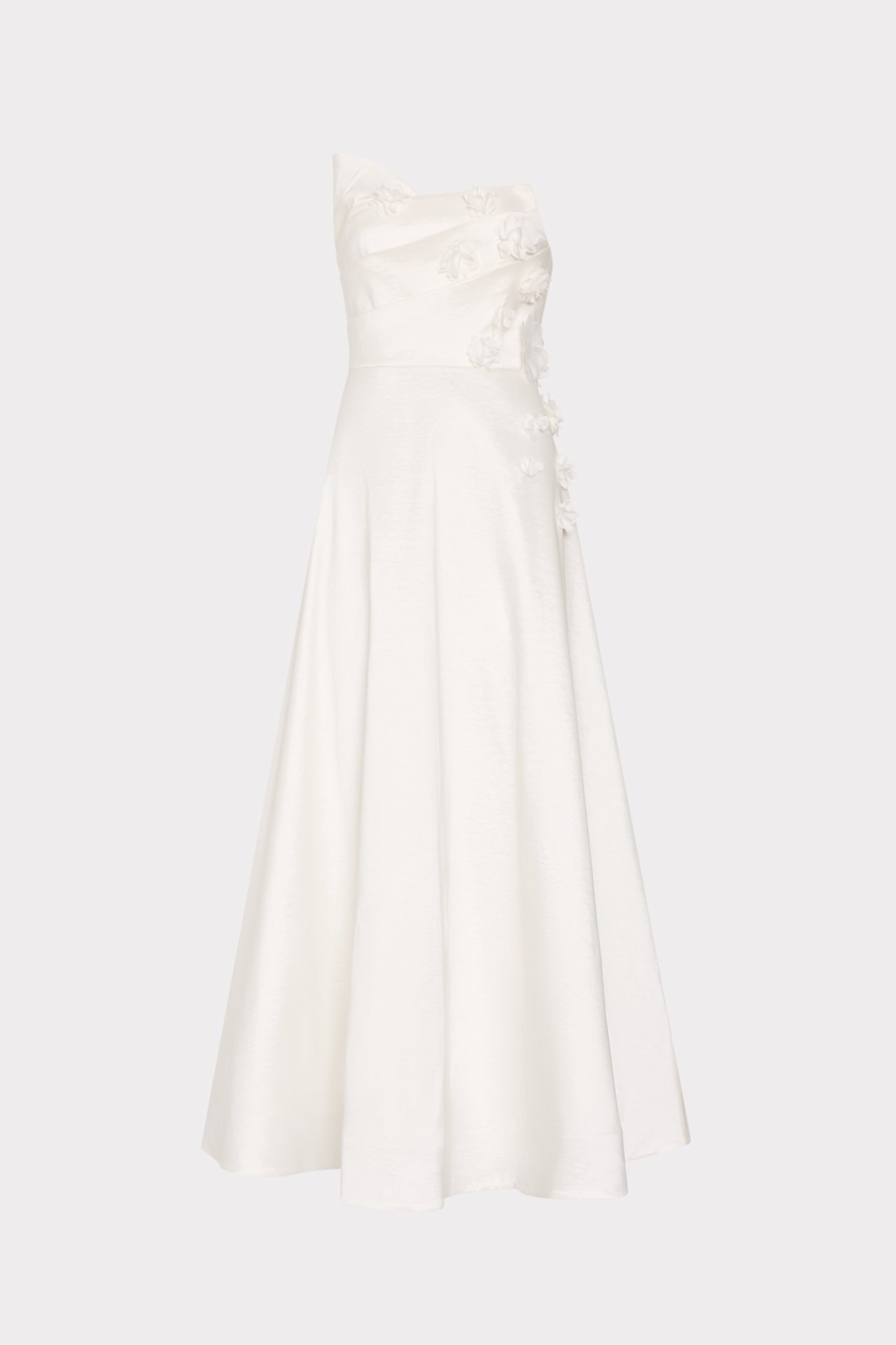 Cynthia Taffeta Flower Embroidered Dress White / 2 | MILLY Cynthia Taffeta Flower Embroidered Dress White / 2 | MILLY