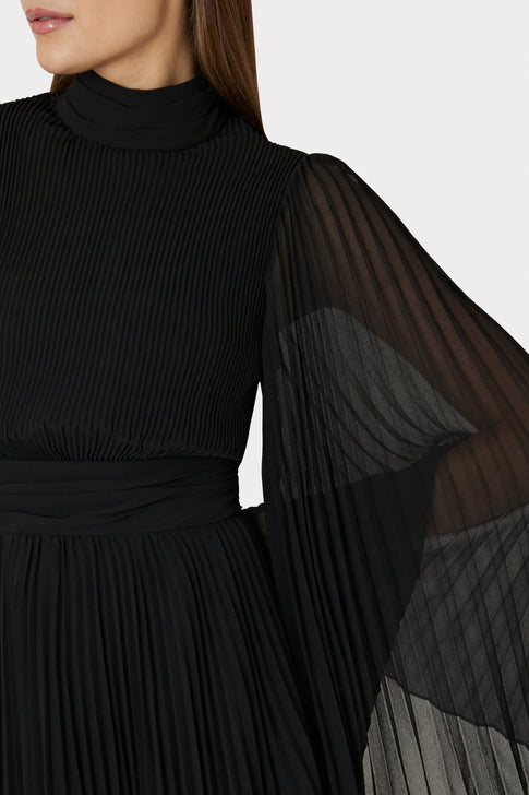 Rosemary Pleated Chiffon Dress