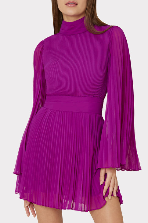 Rosemary Pleated Chiffon Dress
