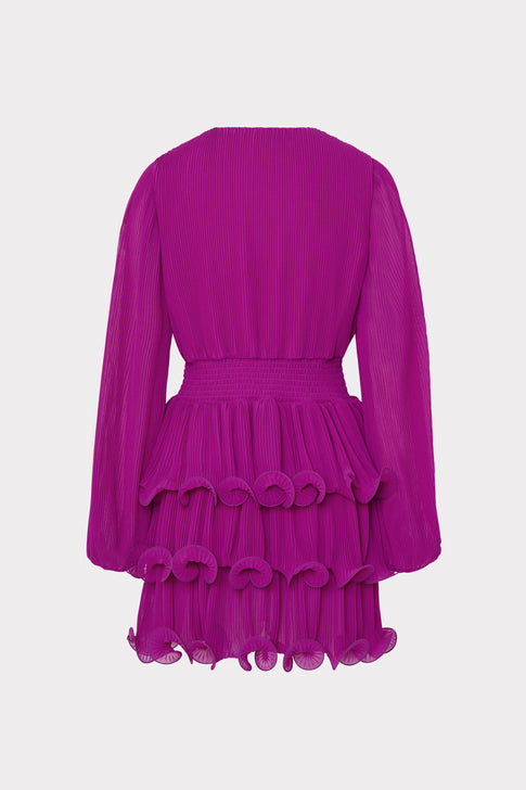 Ryan Pleated Chiffon Dress