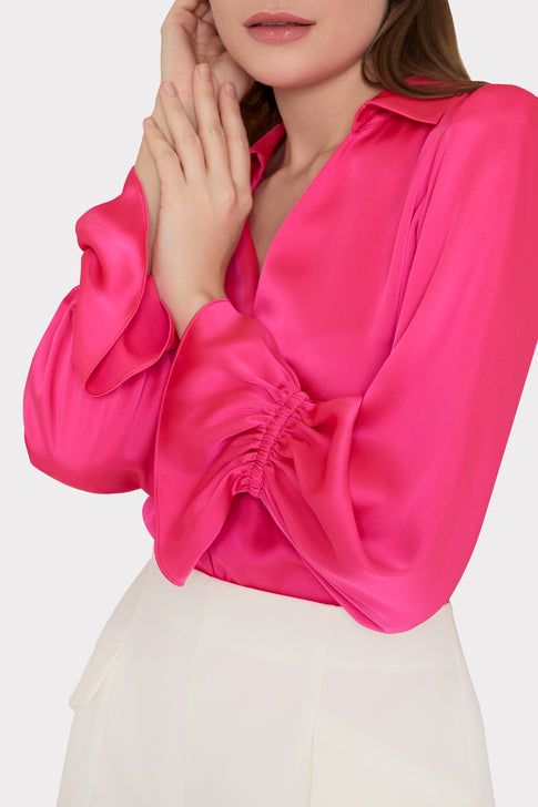 Aida Satin Top Milly Pink Image 3 of 4