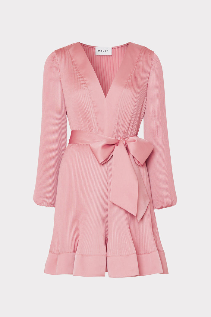 Liv Satin Pleated Dress