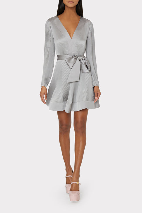Liv Satin Pleated Dress