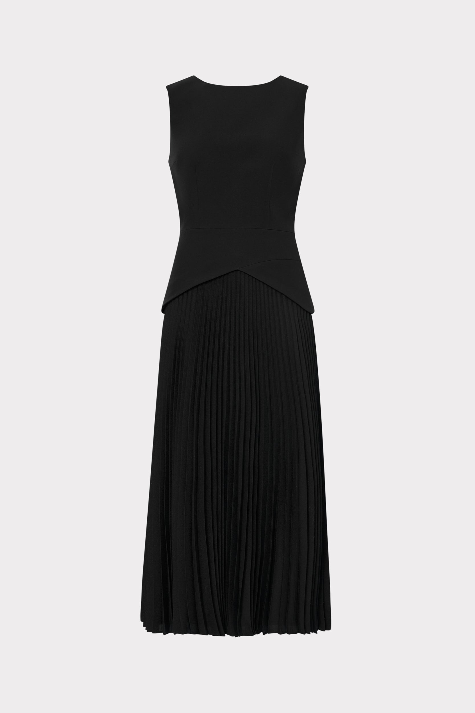 Haddy Pleated Midi Dress - Black Haddy Pleated Midi Dress - Black