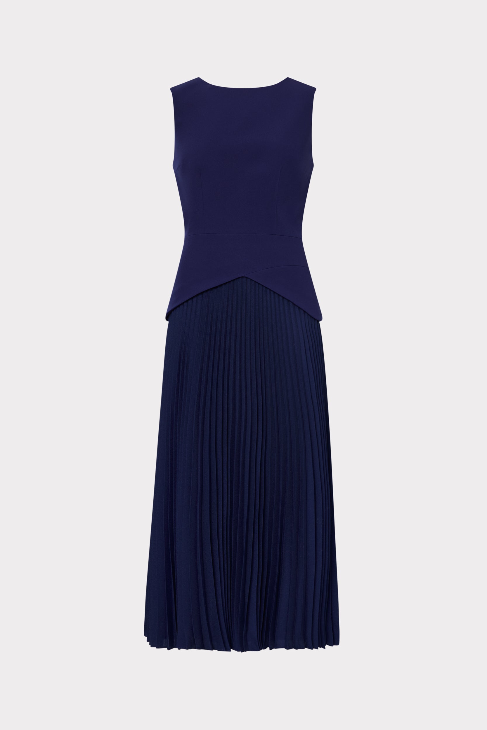 Haddy Pleated Midi Dress in Navy Haddy Pleated Midi Dress in Navy