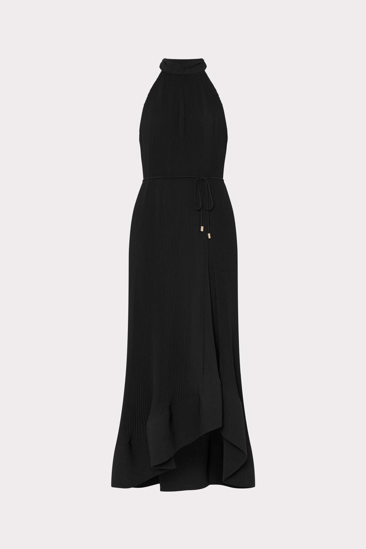 Milly Women's Nalani Pleated Midi Dress - Black - Size 6 Milly Women's Nalani Pleated Midi Dress - Black - Size 6