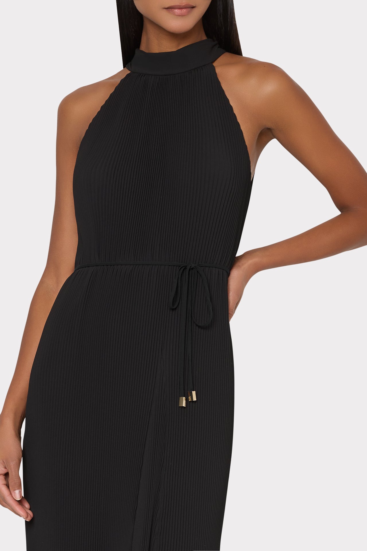 sachin and babi light blue dress Halter Bias Midi Dress Black Tencel (pre-order) – Áraw
