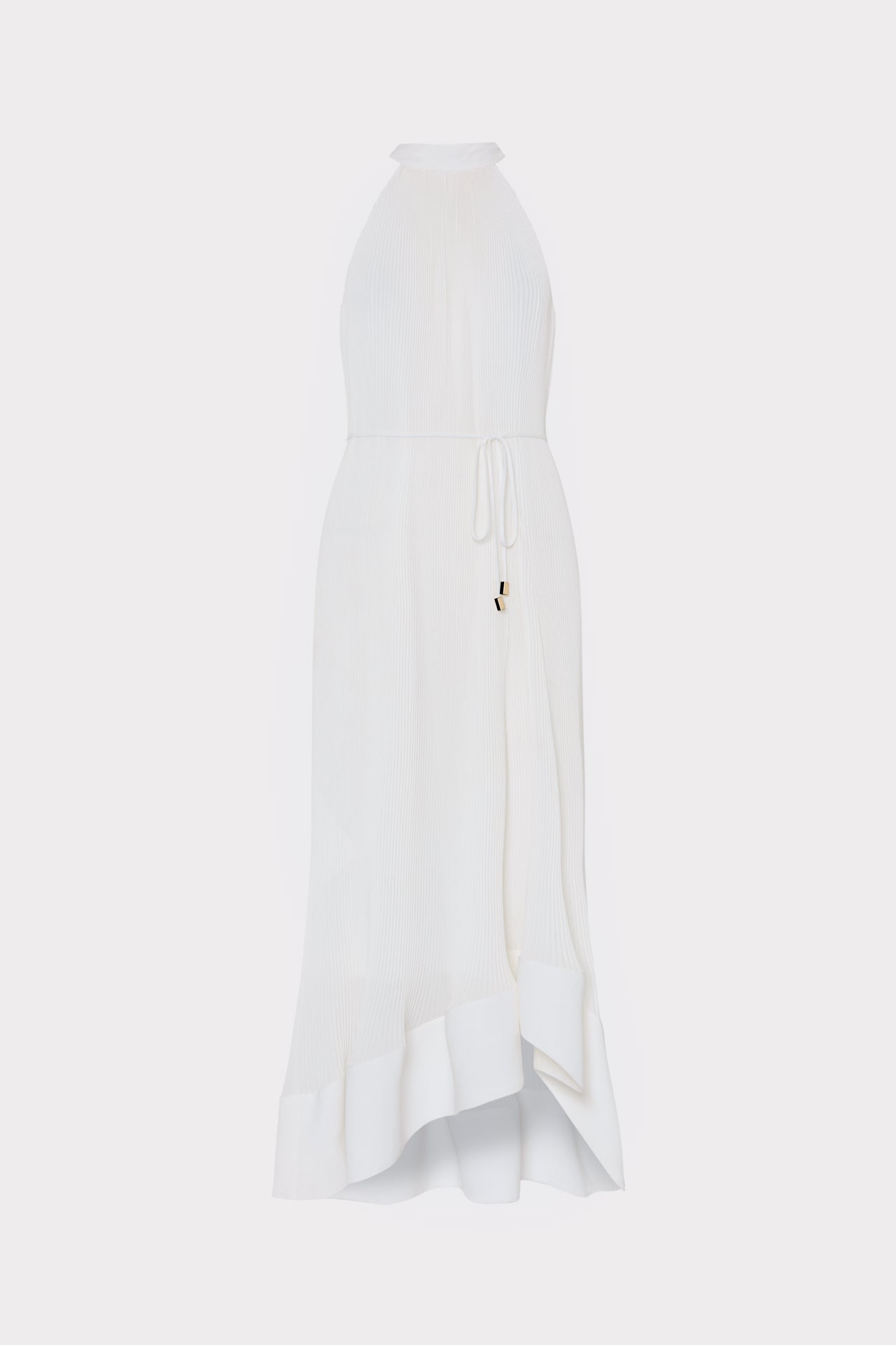Milly Women's Nalani Pleated Midi Dress - White