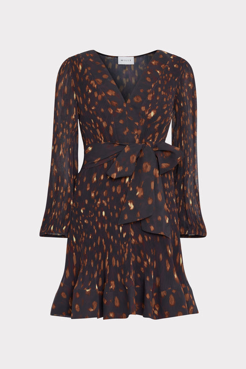 Liv Leopard Pleated Dress