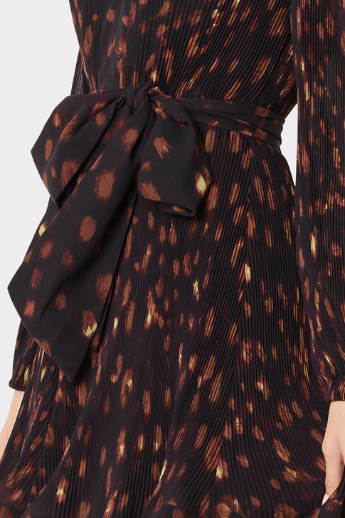 Liv Leopard Pleated Dress