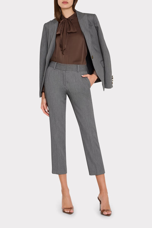 Tie Neck Silk Blouse
