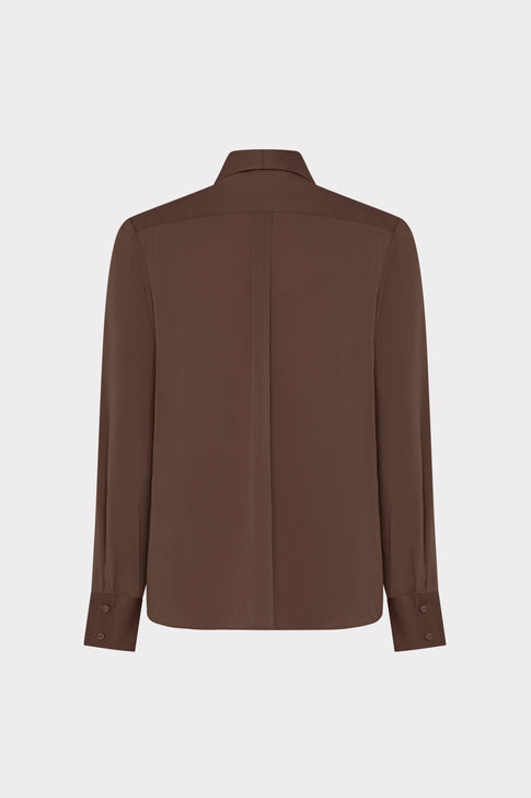 Tie Neck Silk Blouse