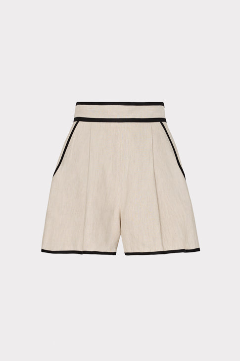 Solid Linen Shorts Natural Image 1 of 5