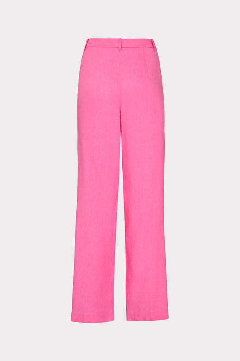 Solid Linen Pants Pink Image 4 of 4