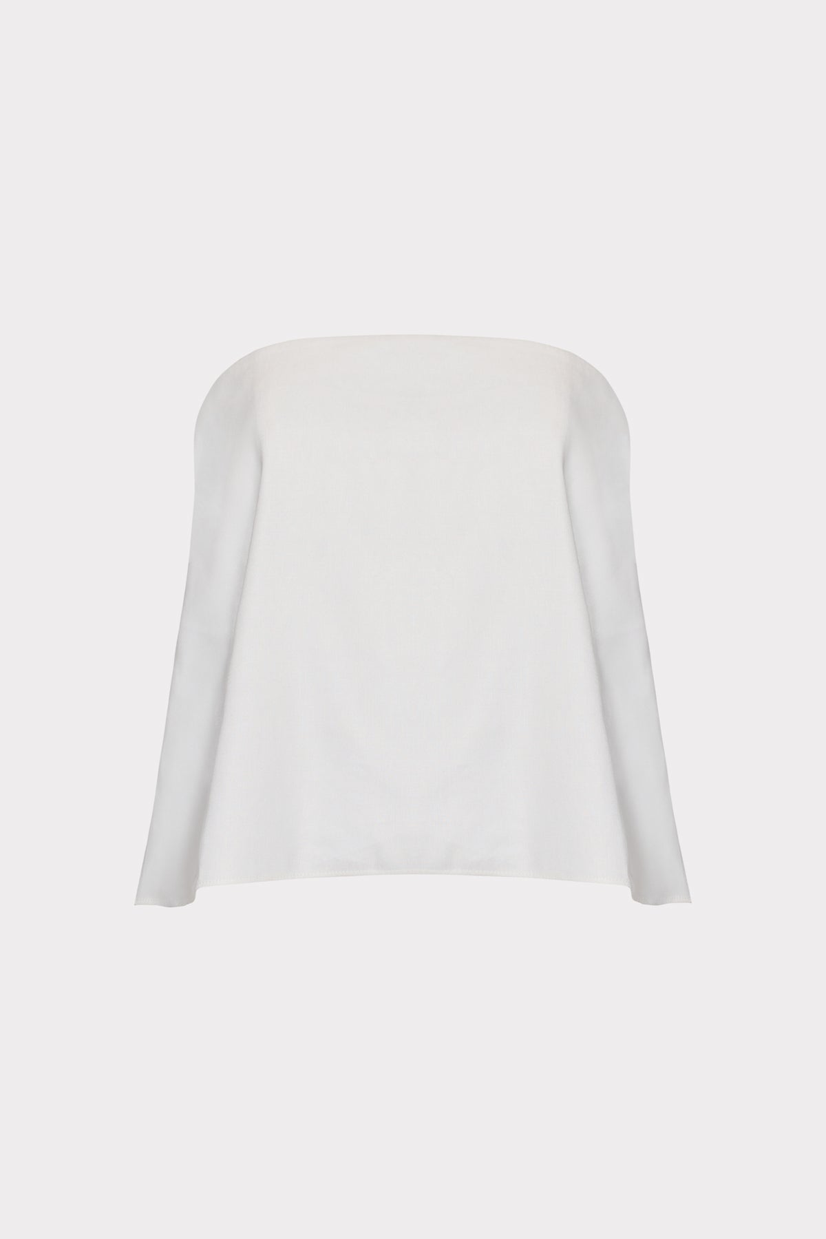 White Linen Strapless Top - Flat Lay | MILLY