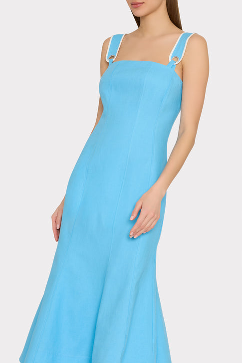 Louie Midi Dress in Blue