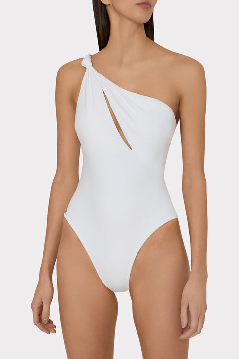 Solid Carvico Vita Cutout One Piece White Image 3 of 6