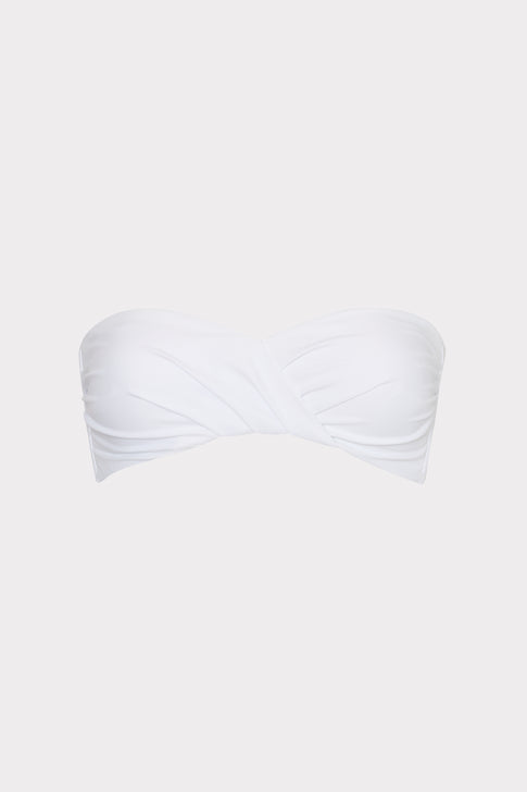 Soleil Twist Bandeau Top White Image 1 of 4