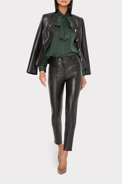 Rue Vegan Leather Pants Black Image 2 of 4