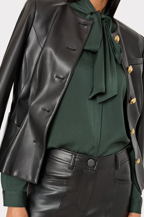 Rue Vegan Leather Pants Black Image 3 of 4